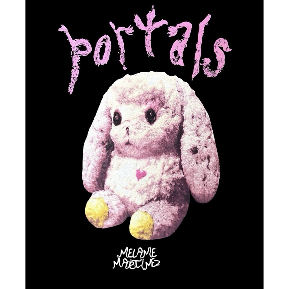 NWT Melanie Martinez Portals Bunny T Shirt Gildan Hot Topic Black Pink 40” Chest